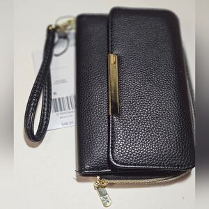 $45 Organizer Wallet Purse Hand Bag Black Kim Rogers New